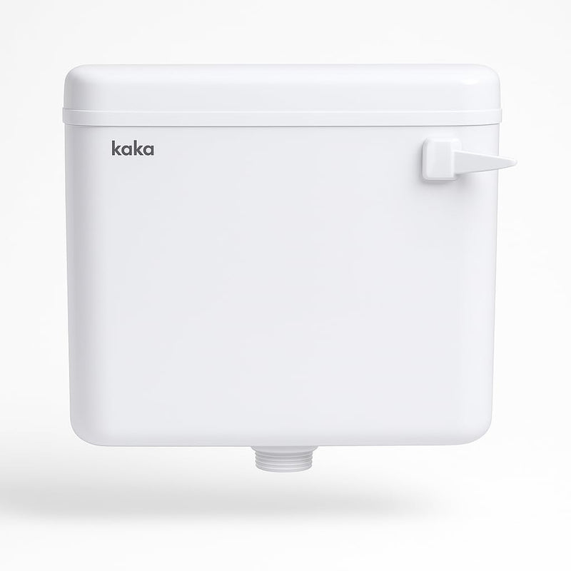 10 Liter Wall Mounted Flush Tank for Toilet | Side Lever, White