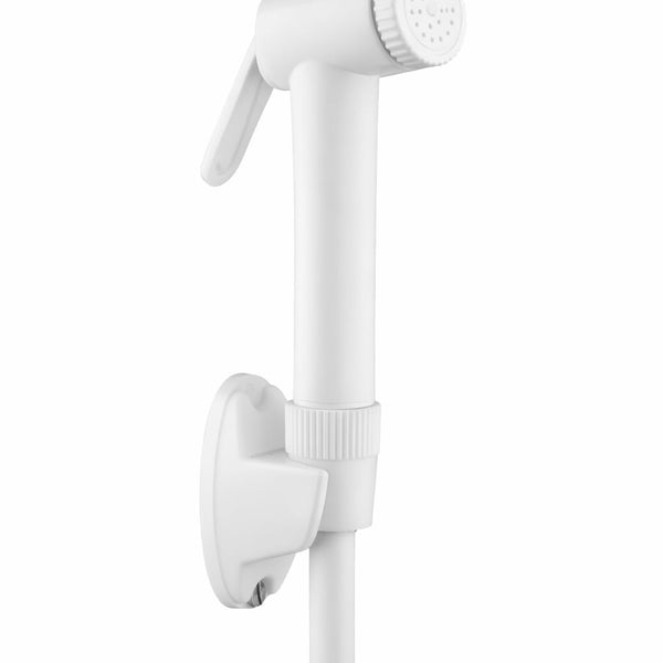 BUILDINGSHOP White ABS Health Faucet Jet Spray for Toilet,Leakproof, Wall-Mountable(1 Meter)