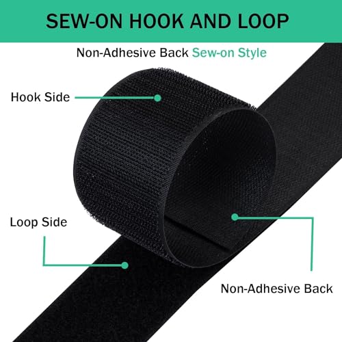 BUILDINGSHOP Velcro Tapes with (Non Adhesive) - 20 mm Width Nylon (Hook & Loop) Velcro Straps for Indoor or Outdoor Use - Used As Velcro Tapes for Mosquito Net Too