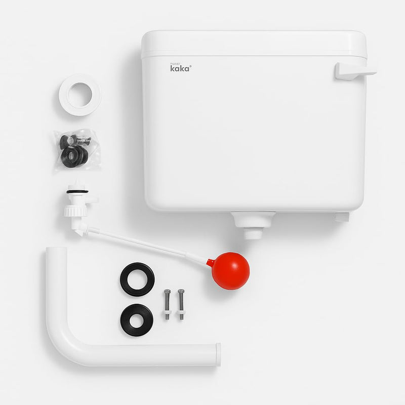 10 Liter Wall Mounted Flush Tank for Toilet | Side Lever, White - Image 5