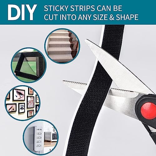 BUILDINGSHOP Velcro Tapes with Self Adhesive - (25mm Width) Nylon (Hook & Loop) Velcro Straps for Indoor or Outdoor Use - Used As Velcro Tapes for Mosquito Net Too