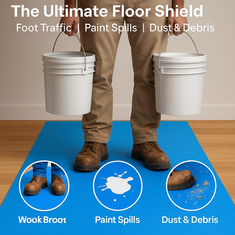 Floor Protection Sheet, 200-250 GSM, Universal Floor Guard for Paint Spills, ... - Image 2