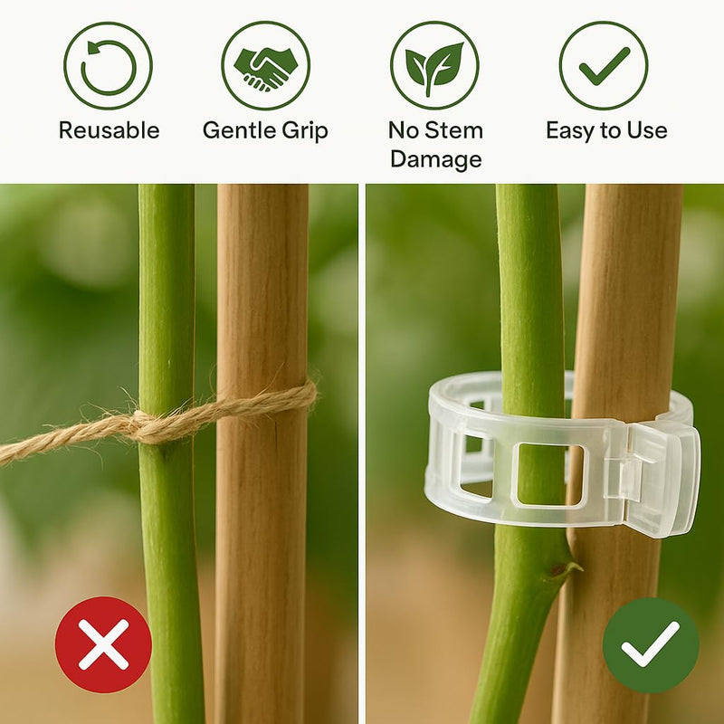 BUILDINGSHOP Plant Support Clips | Reusable Garden & Trellis Clips