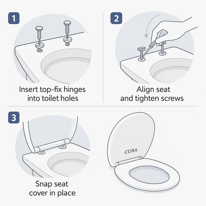 Toilet Seat Cover for Western Commode | Premium White, Easy Clean - Image 4