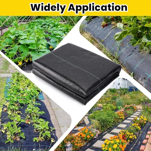 BUILDINGSHOP Weed Mat for Agriculture - 110 GSM (3 Meter X 5 Meter) Weed Block Gardening Mat, Landscape Fabric,Premium Durable Weed Blocker