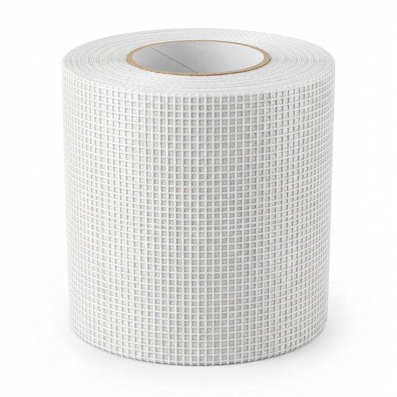 Buildingshop Fiber Mesh Drywall Tape | 60 GSM Self-Adhesive Glass Fiber Mesh Tape for Wall Crack Repair, Drywall Joints, Plastering & Waterproofing