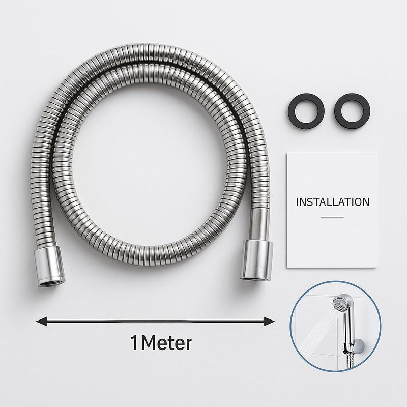 Stainless Steel Health Faucet Hose 1M | Anti-Rust Brass Core - Image 2