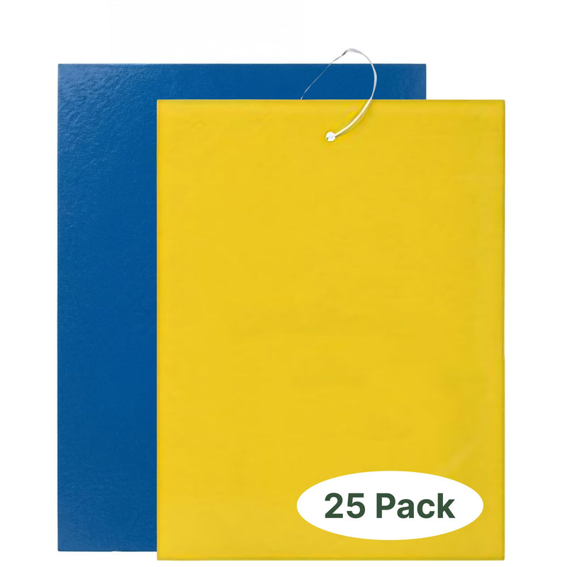 BUILDINGSHOP Sticky Traps for Plants, Yellow and Blue, 15x20cm Double-Sided, Waterproof, Non-Toxic Insect Catcher for Indoor and Outdoor Use