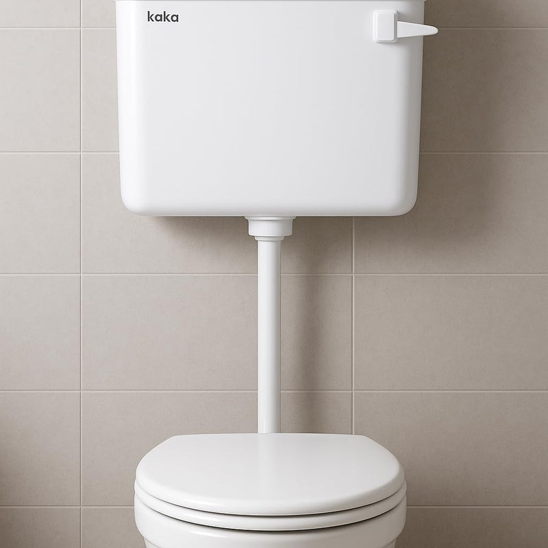 10 Liter Wall Mounted Flush Tank for Toilet | Side Lever, White - Image 4