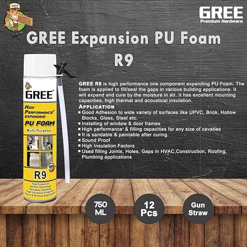 GREE Amro PU Foam Spray - DIY Expansion Foam for Gap Filling & Insulation - Image 3