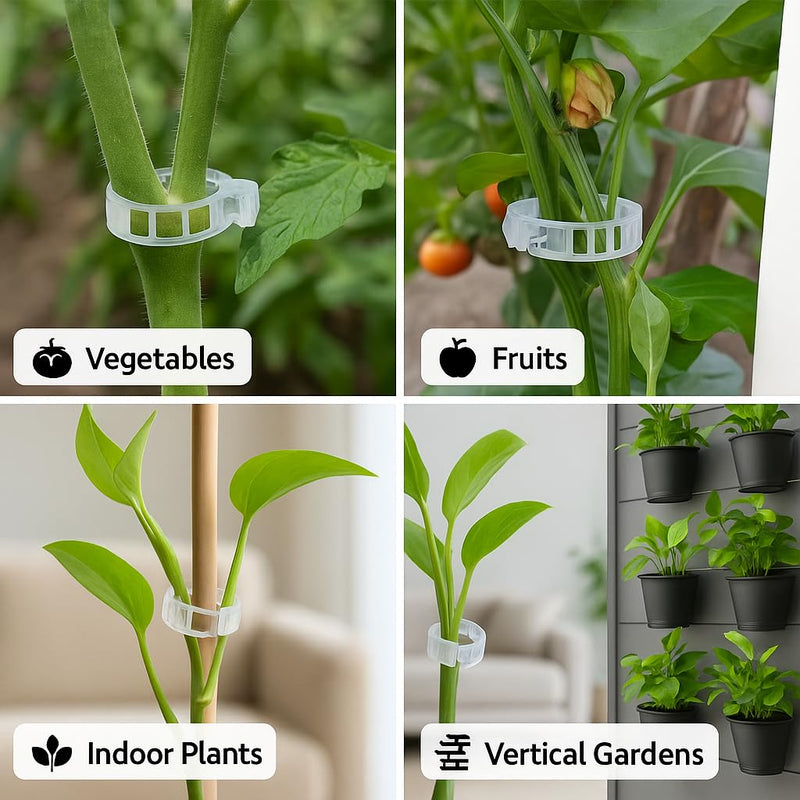 BUILDINGSHOP Plant Support Clips | Reusable Garden & Trellis Clips