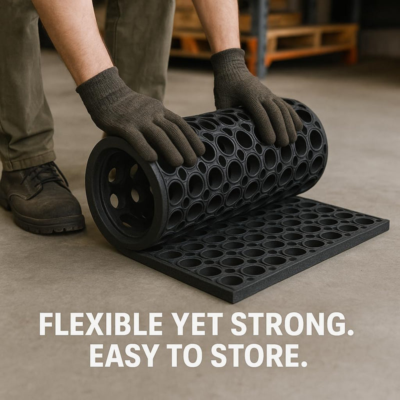 Heavy Duty Rubber Hollow Mat 22mm Thickness, Anti-Slip, Waterproof Industrial... - Image 3