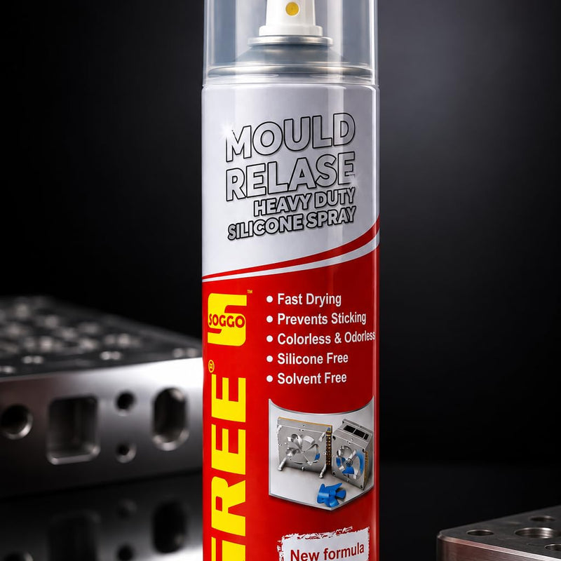 BUILDINGSHOP Heavy Duty Mould Release Spray 550ml | Fast Drying | Industrial Anti-Stick Lubricant for Plastic, Rubber & Metal Moulds