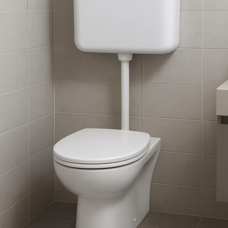 10 Liter Wall Mounted Flush Tank for Toilet | Side Lever, White - Image 7