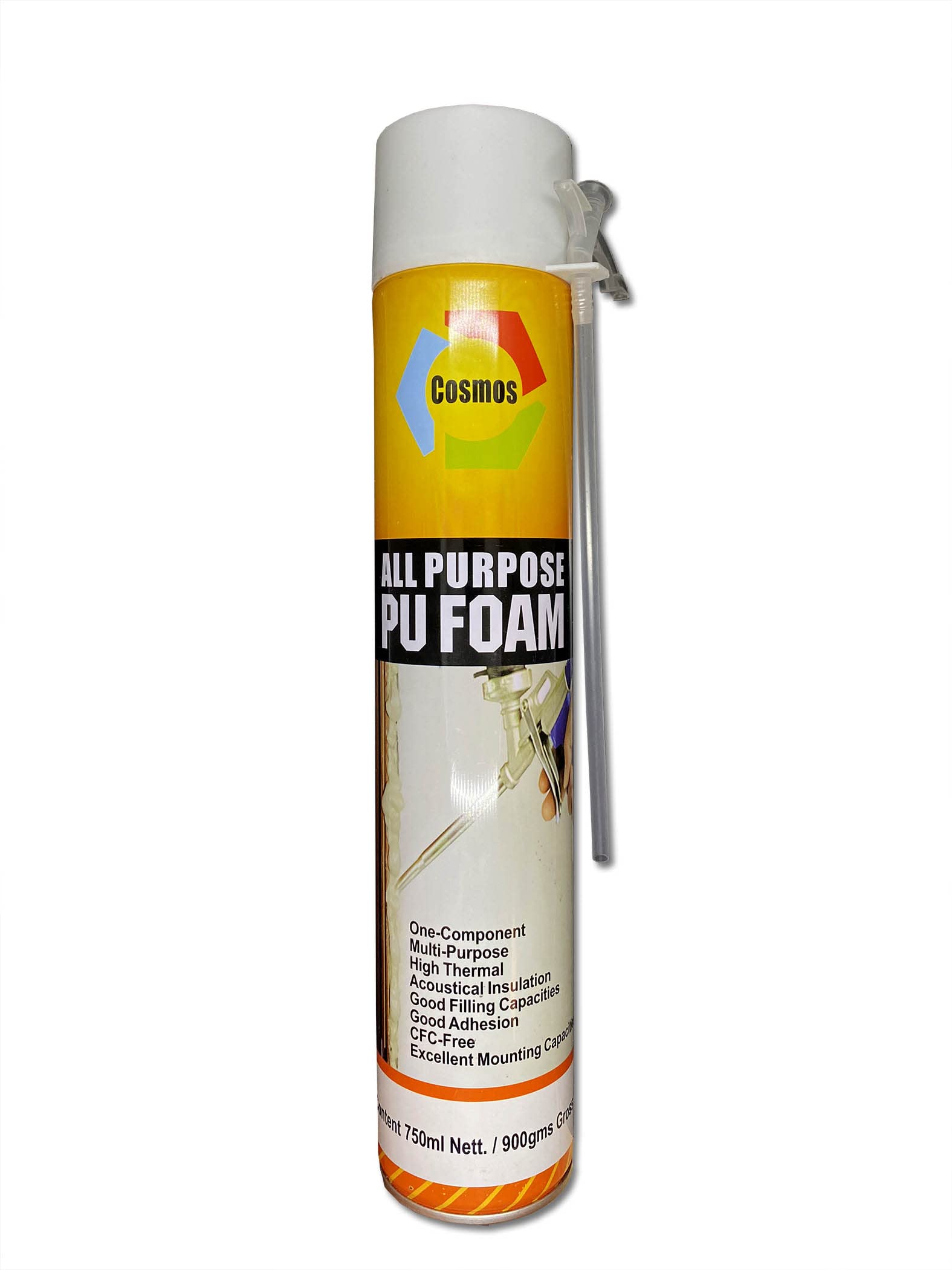 Cosmos Paints Mro - All Purpose Polyurethane Foam | Pu Foam Spray (Off-White Color, 750 Ml)