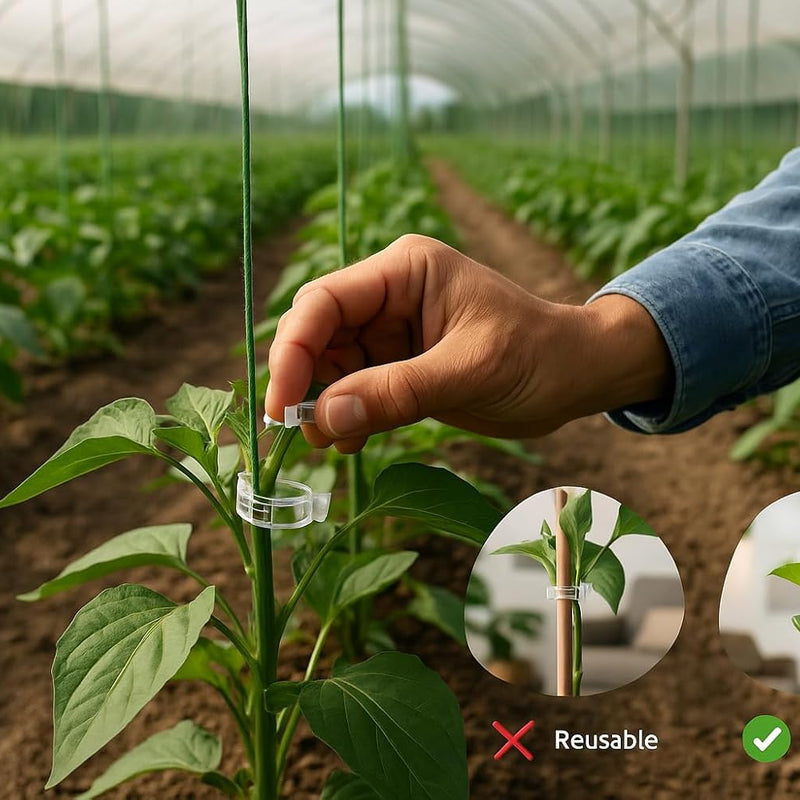 BUILDINGSHOP Plant Support Clips | Reusable Garden & Trellis Clips