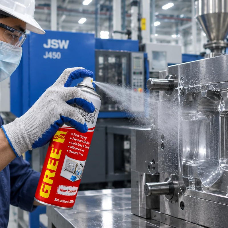 BUILDINGSHOP Heavy Duty Mould Release Spray 550ml | Fast Drying | Industrial Anti-Stick Lubricant for Plastic, Rubber & Metal Moulds