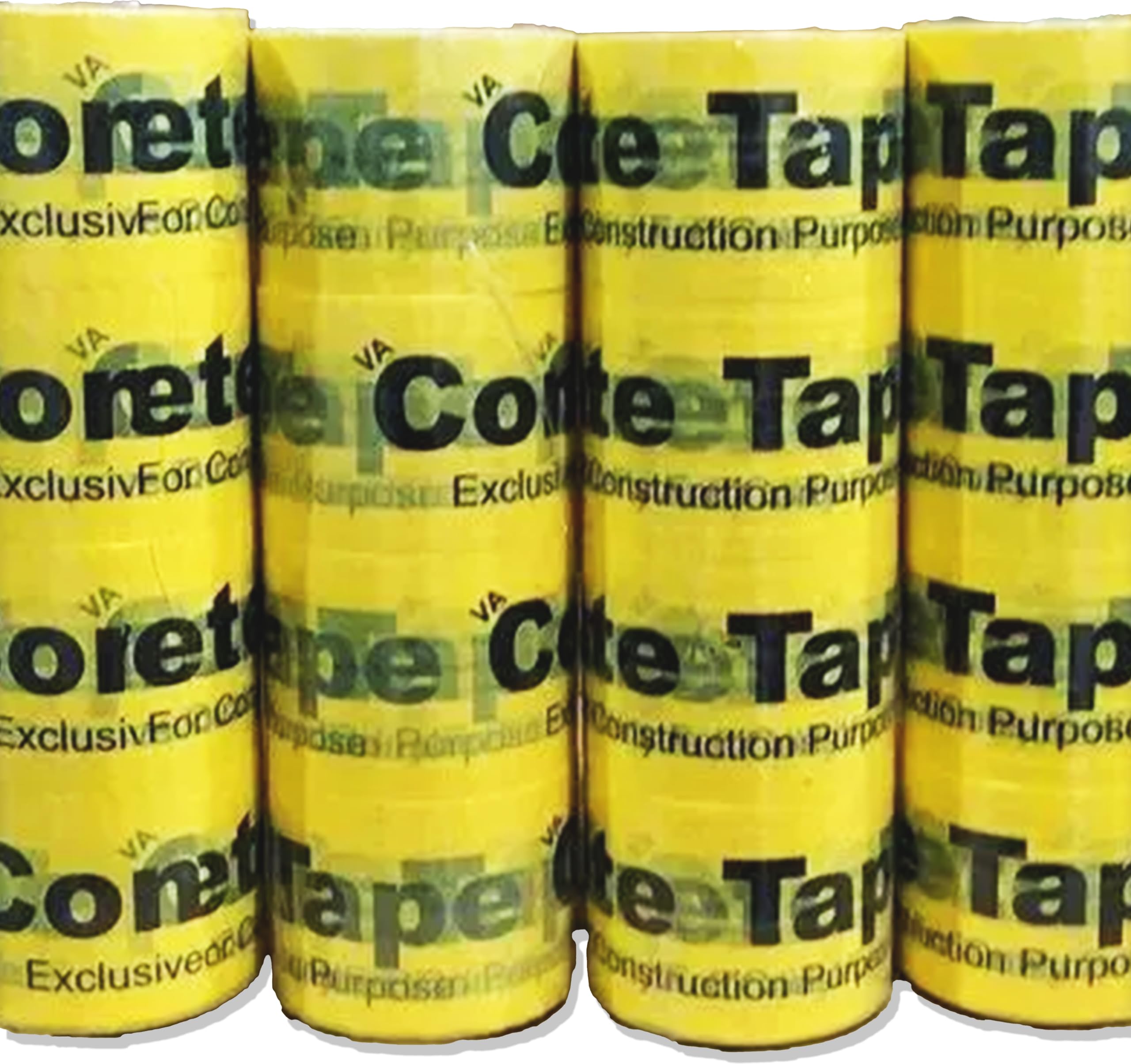 Buildingshop Shuttering Tape/Concrete tape (40 Meter X 8 Rolls) Used Slab For Construction 40 m Floor Marking Tape (Yellow Pack of 8)