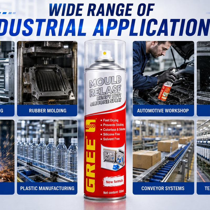 BUILDINGSHOP Heavy Duty Mould Release Spray 550ml | Fast Drying | Industrial Anti-Stick Lubricant for Plastic, Rubber & Metal Moulds