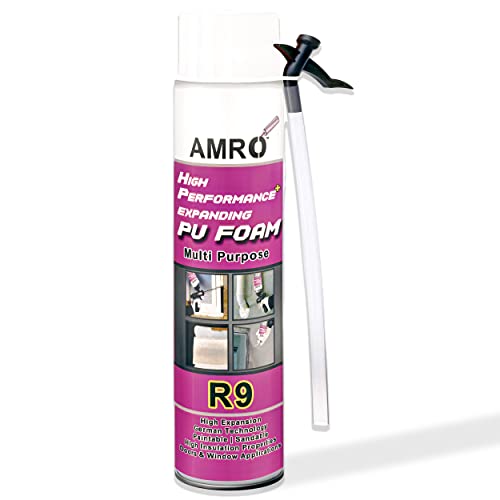 GREE AMRO R9 Expansion PU Foam Straw Type Manual Use DIY Polyurethane Foam Spray - 750ml Fills Gaps Easily (1)