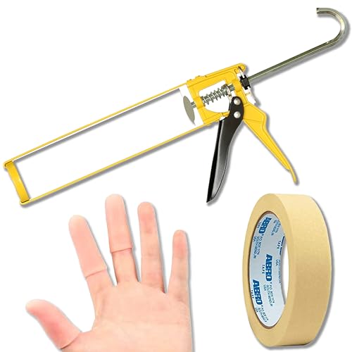 Buildingshop Silicon Kit With Gun, Finger Covers & Masking Tape