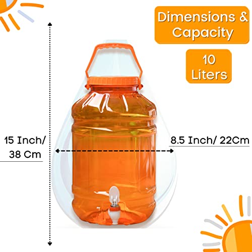 Buildingshop Portable Mini Water Dispenser for 10 Litre Bottle/Water Camper Jar/Hot/Cold Water Jar with Strong Water Tap