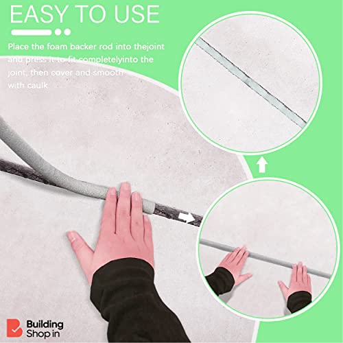 BUILDINGSHOP Crack Filler Foam (8mm-30mm): Polyethylene Sealant for Window and Wall Gaps