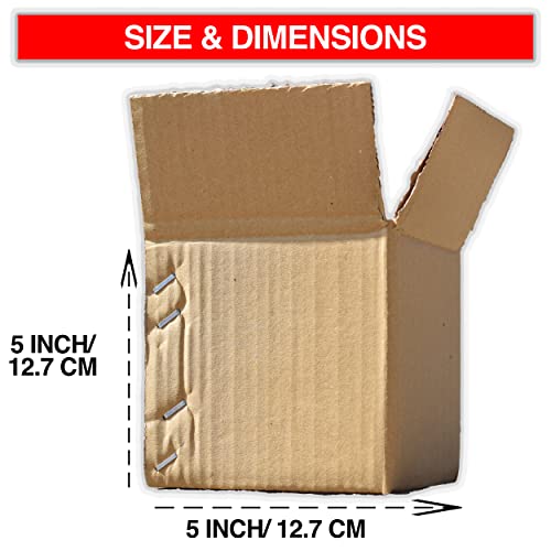 Ecom Packers Cardboard Box For Packing/Packaging Materials For Small Business Hard Coated 3 Ply Carton Boxes 5(L) X 5(B) X 5(H) (Pack Of 50)