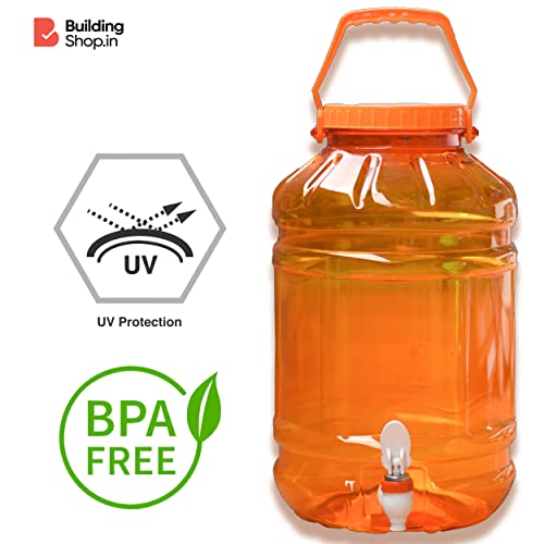 Buildingshop Portable Mini Water Dispenser for 10 Litre Bottle/Water Camper Jar/Hot/Cold Water Jar with Strong Water Tap