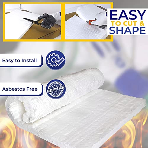 BUILDINGSHOP Ceramic Thermal Blanket: Heat Insulation Sheet for Chimney, Jewellery Making, Pizza Oven