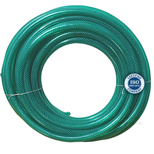 Buildingshop Flexible/Rubber/PVC Braided High Pressure Water Pipe For Garden,Plants Watering | Home, Bike, Car Washing | Pump, Motor Pipes(Size : 0.75 inch/Length : 15 Meter)