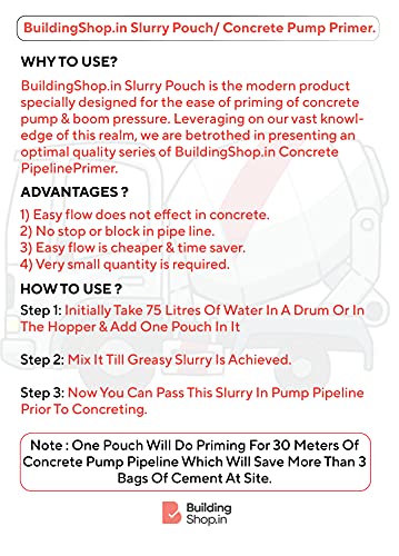 Buildingshop Slurry Pump/Pouch Concrete Pipeline Primer Powder (20 Pouch X 250 Gm)