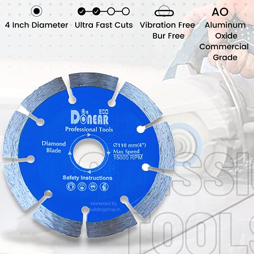 Buildingshop.in (Donear Eco) 4" Diamond Cutting Blade Professional Series (Pack Of 2)