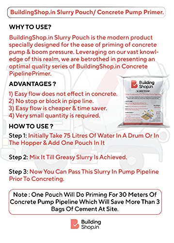 Buildingshop Slurry Pump/Pouch Concrete Pipeline Primer Powder (20 Pouch X 250 Gm)