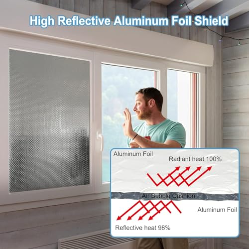 BUILDINGSHOP 8mm Aluminium Heat Insulation Silver Bubble Sheet for Roof Shield, Summer Radiant Barrier